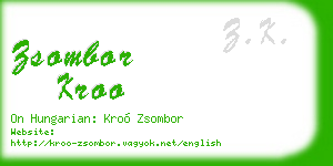 zsombor kroo business card